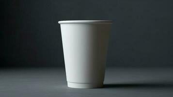 Use this blank paper cup mockup to bring your ice cream brand to life AI Generated photo