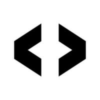 Code Icon Vector Symbol Design Illustration