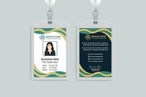 Clean minimal id card design vector