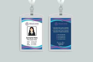 Professional id card mockup vector