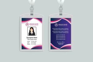 Professional id card mockup vector