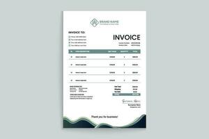 Elegant and modern invoice design vector