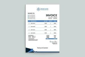 Elegant and modern invoice design vector