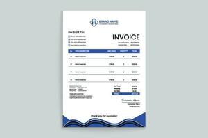 Clean minimal invoice design template vector