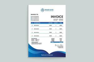 Modern invoice design vector