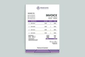 Professional invoice mockup vector