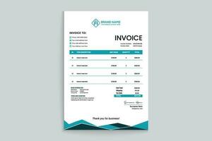 Elegant and modern invoice design vector