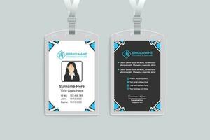 Clean style modern id card template vector