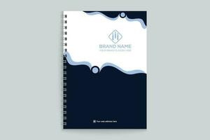 Clean style modern notebook cover template vector