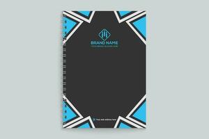 Simple notebook cover template vector