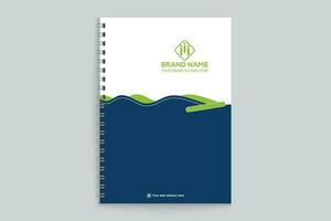 Corporate   green color notebook cover design vector
