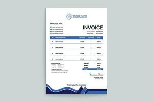 Clean minimal invoice design template vector