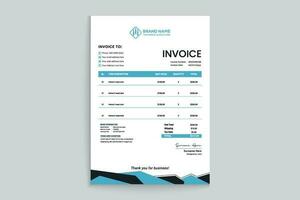 Clean minimal invoice design template vector