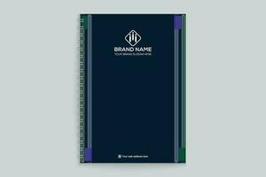 Set of modern notebook cover design template vector