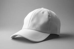 Sleek and Sophisticated, Empty Black Cap Mockup on White Background AI Generated photo