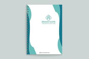 Clean style modern notebook cover template vector