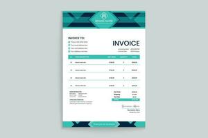 Corporate invoice template vector