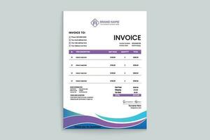 Professional invoice mockup vector