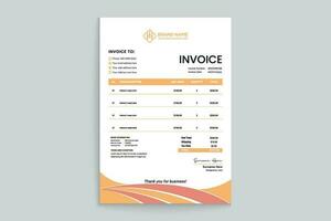 Gradient color  invoice design vector