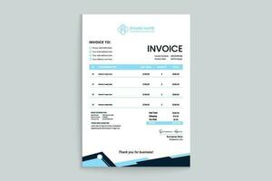 Modern invoice design vector