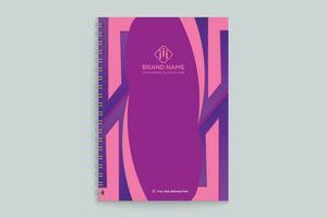 Corporate notebook cover template vector