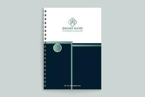 Clean style modern notebook cover template vector