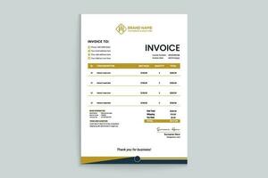 Clean minimal invoice design template vector