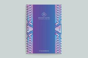 Gradient   notebook cover template design vector