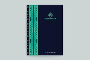 Corporate notebook cover template vector