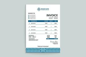 Clean minimal invoice design template vector