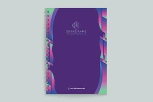 Gradient  notebook cover template vector