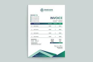 Clean minimal invoice design template vector