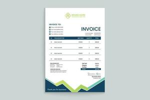 Corporate invoice template vector