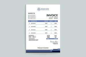 Clean minimal invoice design template vector