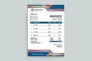 Clean minimal invoice design template vector