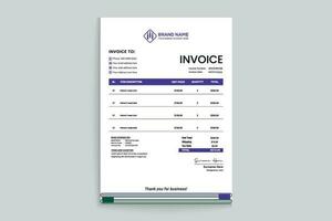 Modern invoice design vector