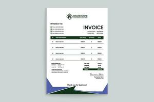 Modern invoice design vector