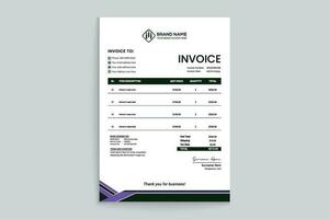 Clean professional invoice template vector