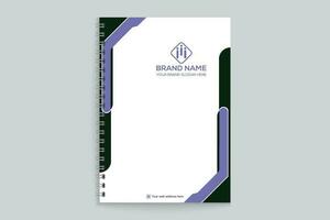 Simple notebook cover template vector