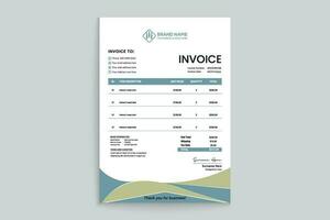 Professional invoice mockup vector