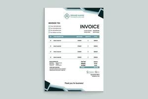 Professional invoice mockup vector