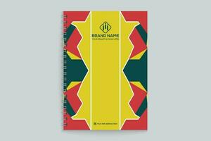 notebook cover design template vector