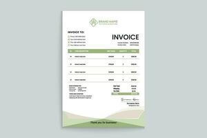 Professional invoice template design vector