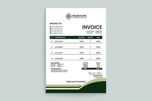 Professional invoice template design vector