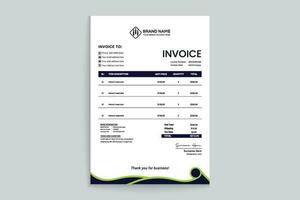 Clean minimal invoice design template vector