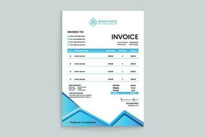 Corporate invoice template vector