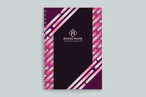 Clean style modern notebook cover template vector