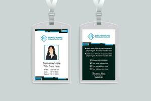 Clean minimal id card design vector