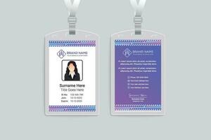 modern id card design template vector