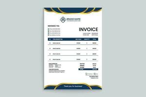 Clean professional invoice template vector